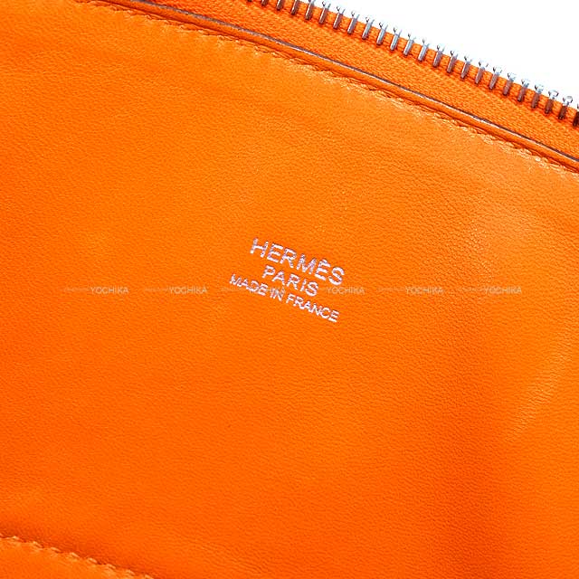 [Pre-loved] HERMES Shoulder bag Bolide31 Orange Taurillon Leather Silver HW Stamp □N[USED A][Authentic]