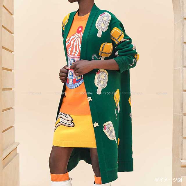 2024 SS HERMES Cardigan Long Cardigan Long Sleeves Fannie Ice