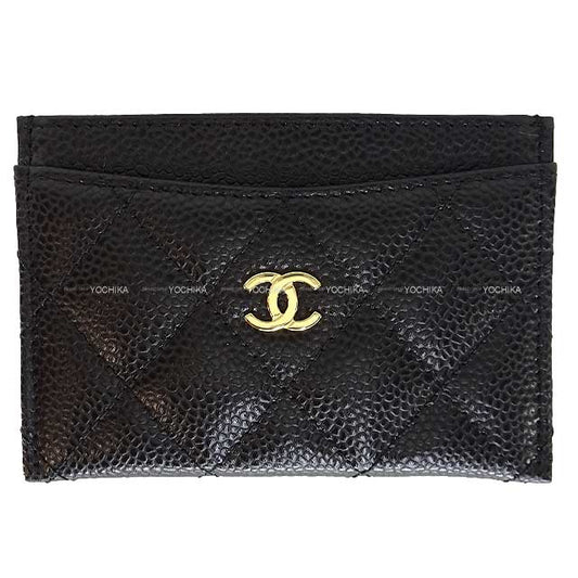 CHANEL card holder Classic Matelasse Coco Mark Noir (Black) Graind Calf(Caviarskin) Gold HW AP0213[BRAND NEW][Authentic]