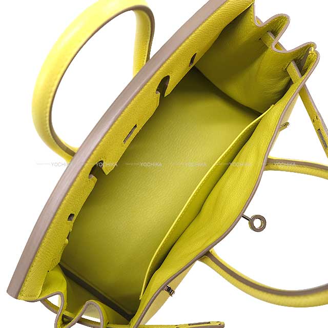 [Pre-loved] HERMES Handbag Birkin25 Soufre Ever Grain Silver HW Stamp ▢Q[LIKE NEW][Authentic]