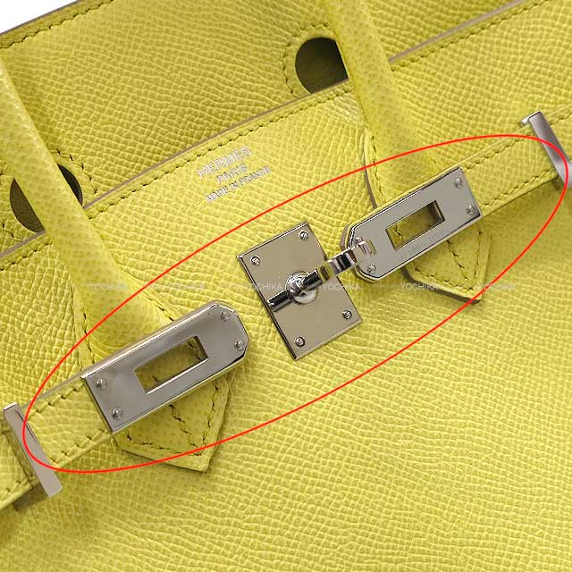 [Pre-loved] HERMES Handbag Birkin25 Soufre Ever Grain Silver HW Stamp ▢Q[LIKE NEW][Authentic]