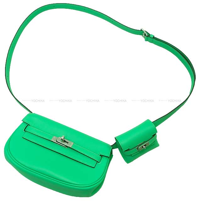 HERMES Shoulder bag Kelly Moove Vert comics Evercalf Silver HW Stamp B[BRAND NEW][Authentic]