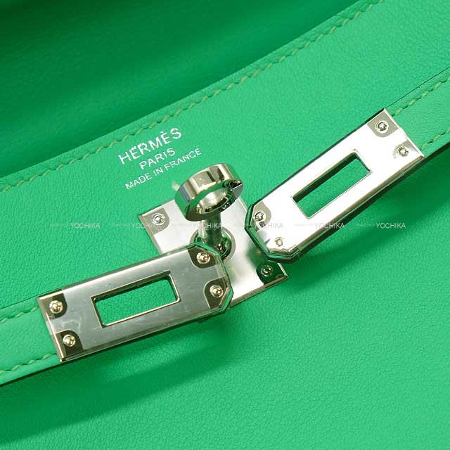 HERMES Shoulder bag Kelly Moove Vert comics Evercalf Silver HW Stamp B[BRAND NEW][Authentic]