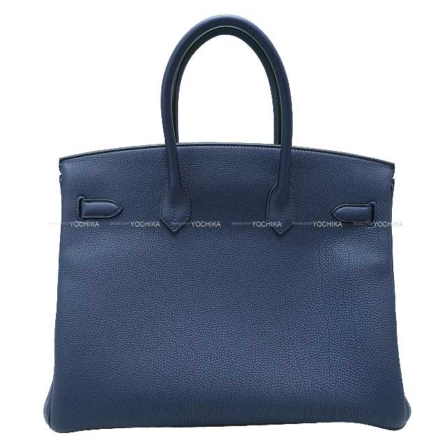 HERMES Handbag Birkin35 Bleu navy(7U) Veau Togo Silver HW Stamp B[EXCELLENT][Authentic]