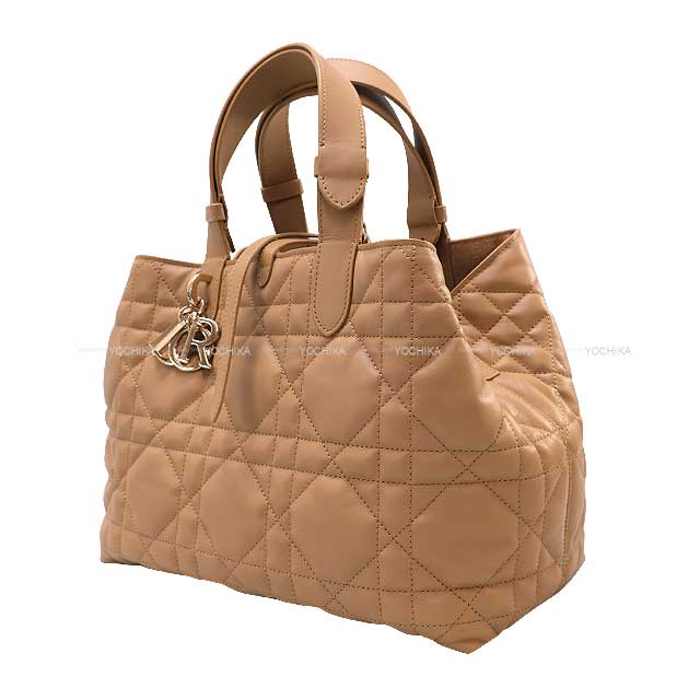 [Pre-loved] Dior Handbag Dior Toujours Medium 2Way Shoulder Medium tan Macrocannage/Calfskin Gold HW M2821OSHJ_M53U[LIKE NEW][Authentic]