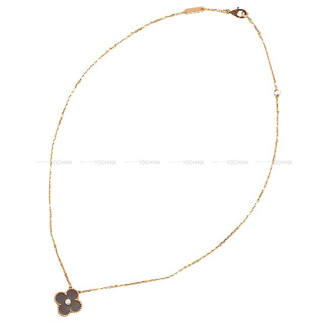 2023 Limited Holiday Collection Van Cleef & Arpels necklace Vintage Alhambra 18KPG/1PDiamond Pink gold VCARP9T000[EXCELLENT][Authentic]