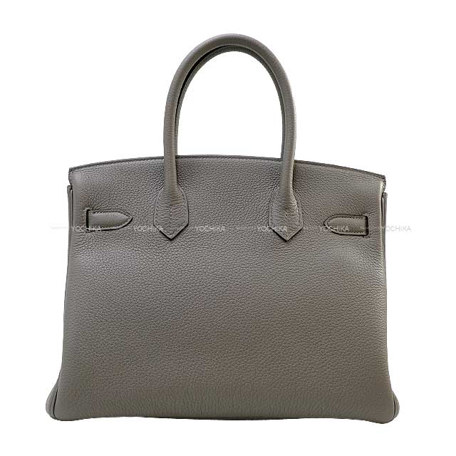 HERMES Handbag Birkin30 Gris Meyer Veau Togo Rose Gold HW Stamp U[EXCELLENT][Authentic]