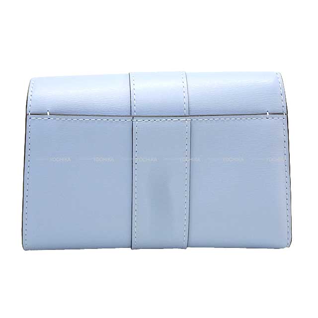 Delvaux Tri-fold wallet Brillant Compact Wallet Azure Box Calf Silver HW AB0493AAM045HPA[BRAND NEW][Authentic]