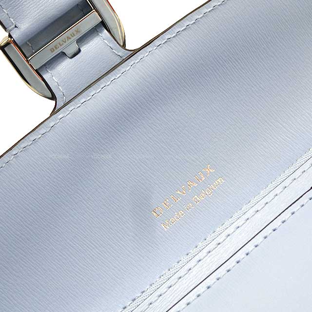 Delvaux Tri-fold wallet Brillant Compact Wallet Azure Box Calf Silver HW AB0493AAM045HPA[BRAND NEW][Authentic]