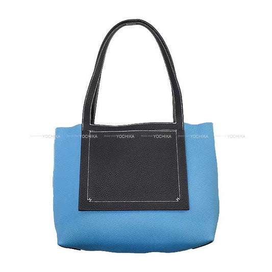 HERMES tote bag Cabasellier 31 Bicolor New Bleu Jean/Caban Taurillon Clemence Stamp W[BRAND NEW][Authentic]