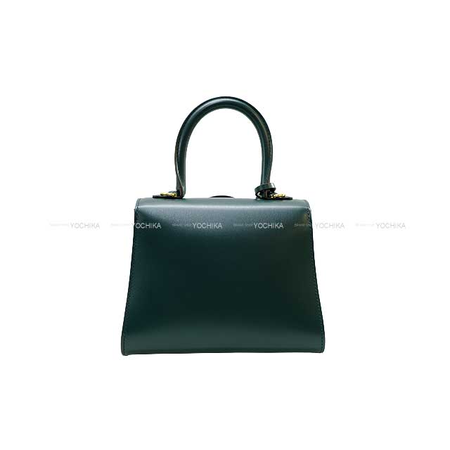 Delvaux Shoulder bag Brillon Mini 2way Hand bag Pine green Box Calf Gold HW AA0406AAM060LD0[EXCELLENT][Authentic]