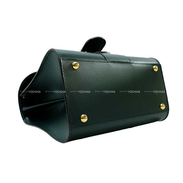 Delvaux Shoulder bag Brillon Mini 2way Hand bag Pine green Box Calf Gold HW AA0406AAM060LD0[EXCELLENT][Authentic]