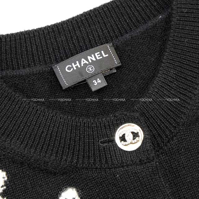 2024 SS NEW CHANEL Cardigan Short Sleeve COCO Button Ribbon #34 Noir (Black)/Blanc (White) 34 P76947[BRAND NEW][Authentic]