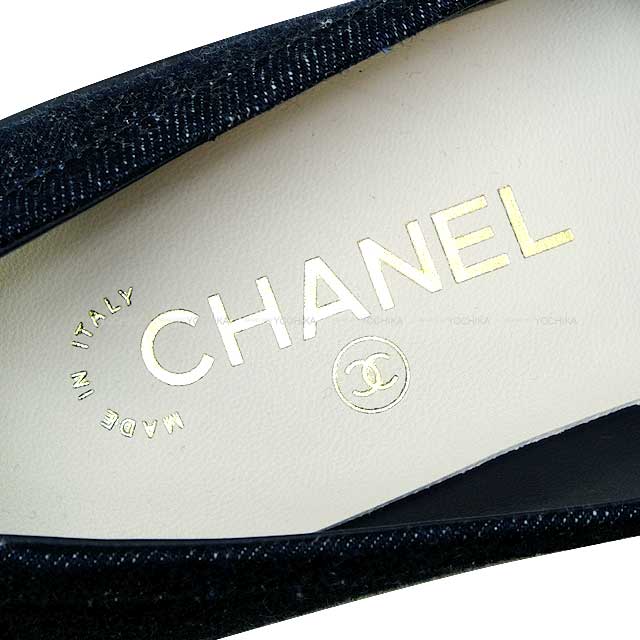 2024 Cruise New CHANEL loafers Matelasse Coco mark Denim Blue Denim #38 G45720[BRAND NEW][Authentic]