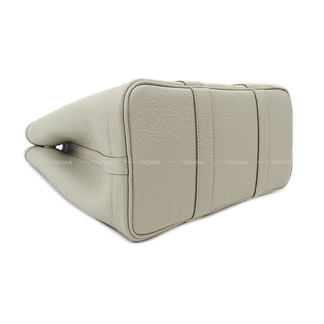 HERMES tote bag Garden Party 30 TPM All Leather Beton Veau Negonda Silver HW Stamp Z[ALMOST NEW][Authentic]