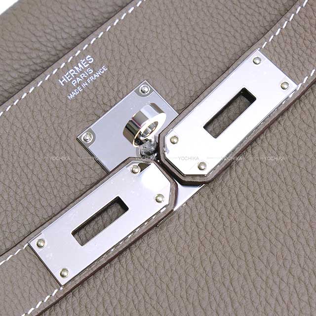 HERMES Shoulder bag Kelly Messenger 32 GM Etoupe Veau Jonathan Silver HW Stamp W[BRAND NEW][Authentic]