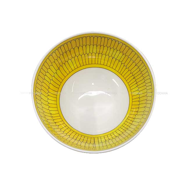 HERMES tableware Soleil de Hermes Small bowl Jaune/Blanc (White) Porcelain[BRAND NEW][Authentic]