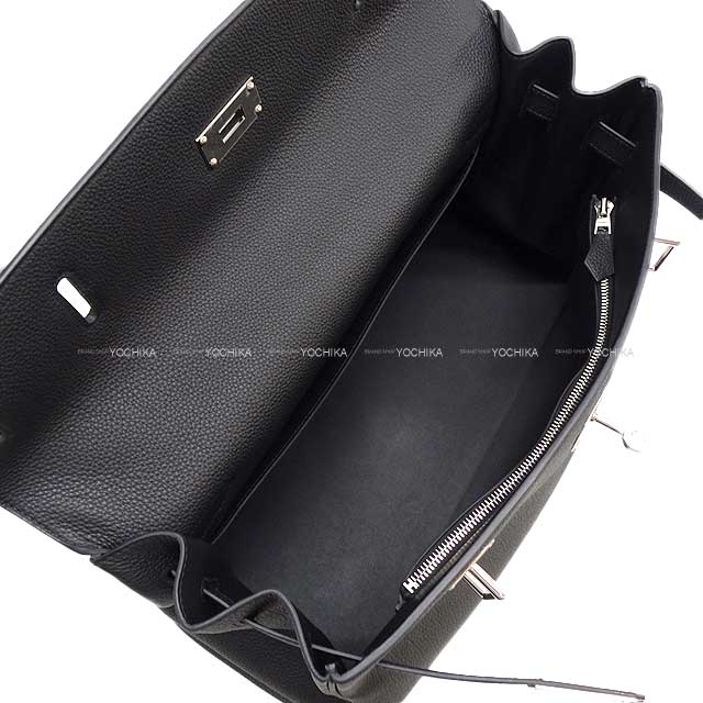 HERMES Shoulder bag Maxi Kelly 42 Noir (Black) Veau Togo Silver HW Stamp W[BRAND NEW][Authentic]