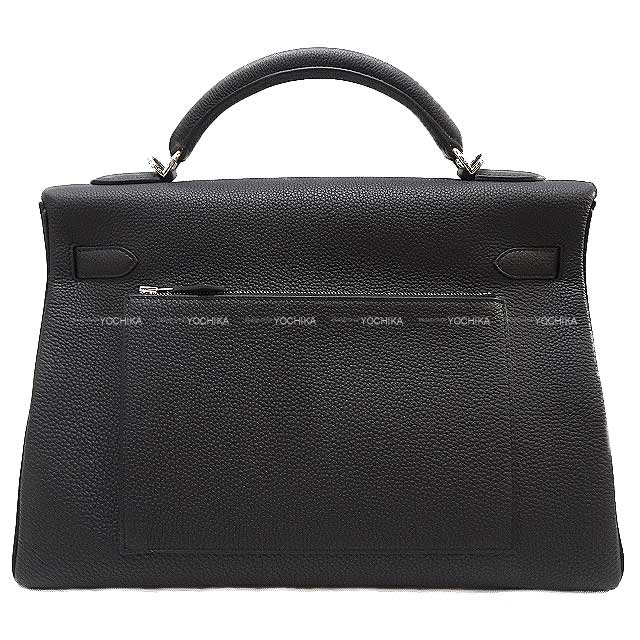 HERMES Shoulder bag Maxi Kelly 42 Noir (Black) Veau Togo Silver HW Stamp W[BRAND NEW][Authentic]