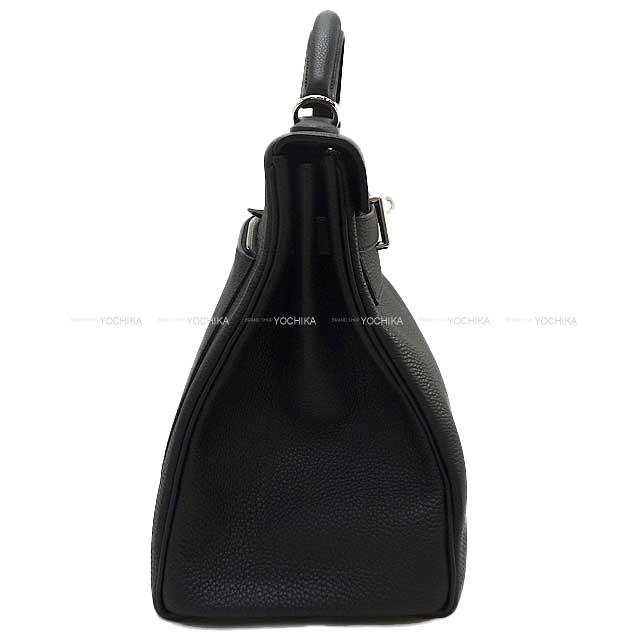 HERMES Shoulder bag Maxi Kelly 42 Noir (Black) Veau Togo Silver HW Stamp K[BRAND NEW][Authentic]