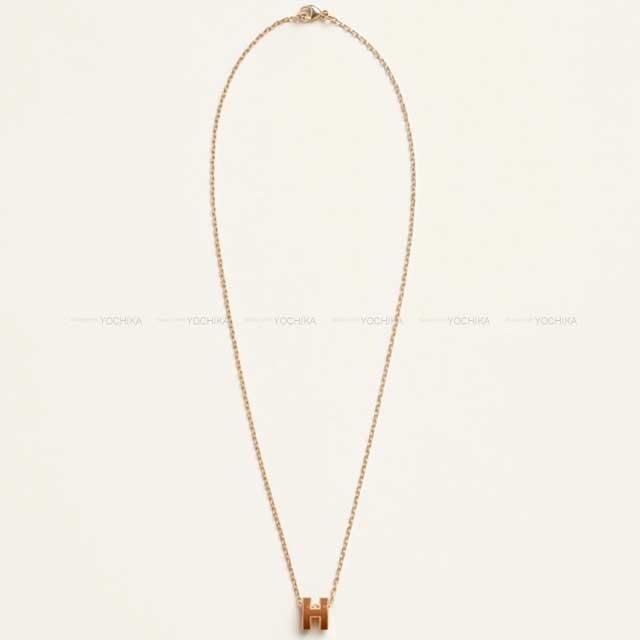 HERMES necklace Mini Pop H New Gold Gold Plated Gold HW[BRAND NEW][Authentic]