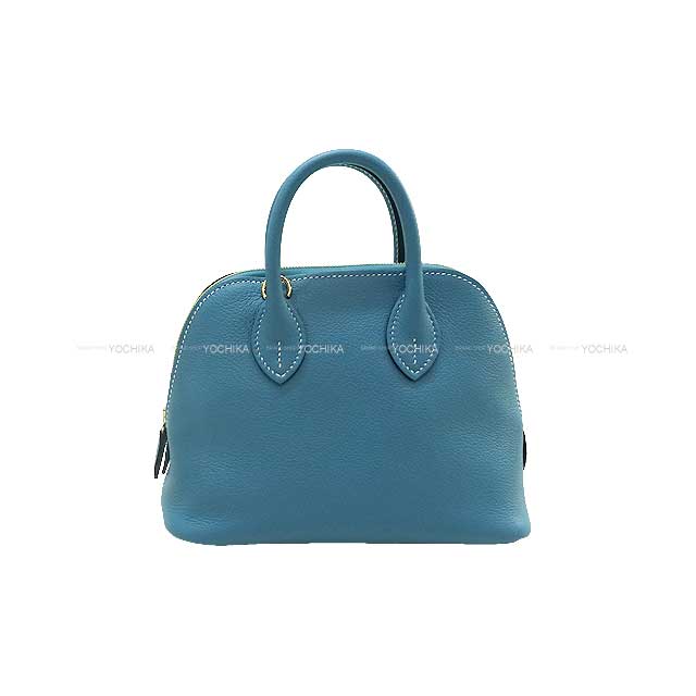 HERMES Shoulder bag Bolide 1923 20 mini New Bleu Jean Evercolor Gold HW Stamp B[BRAND NEW][Authentic]