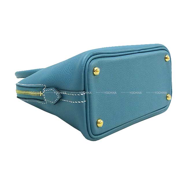 HERMES Shoulder bag Bolide 1923 20 mini New Bleu Jean Evercolor Gold HW Stamp B[BRAND NEW][Authentic]