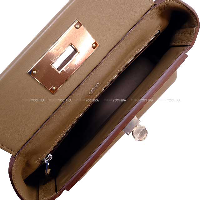 HERMES Shoulder bag Sac 24/24 21 Etoupe Veau Tadelakt/Evercalf Silver HW Stamp B[BRAND NEW][Authentic]