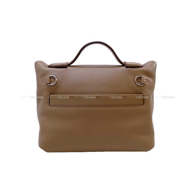 HERMES Shoulder bag Sac 24/24 21 Etoupe Veau Tadelakt/Evercalf Silver HW Stamp B[BRAND NEW][Authentic]