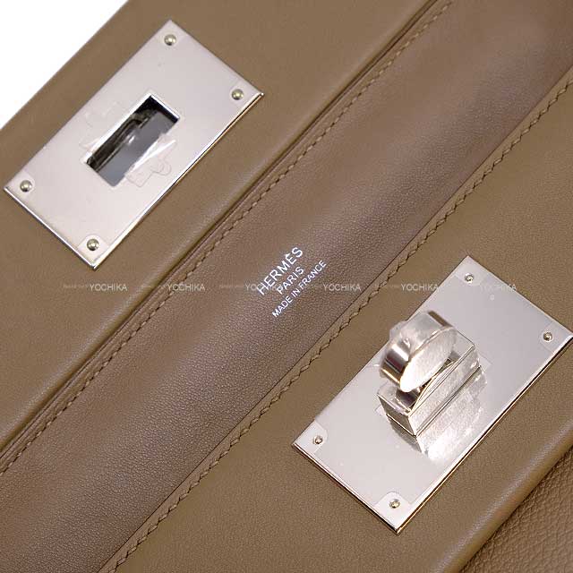 HERMES Shoulder bag Sac 24/24 21 Etoupe Evercolor/Veau Swift Silver HW Stamp B[BRAND NEW][Authentic]