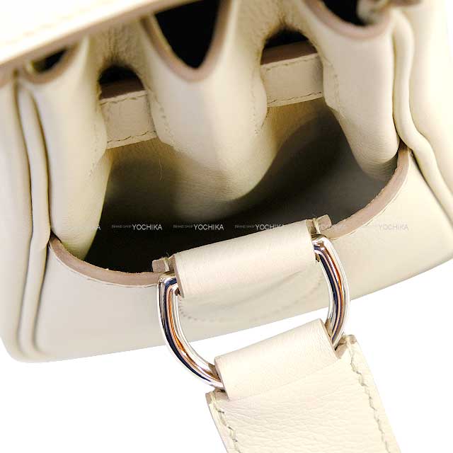 HERMES Shoulder bag Kelly Messenger 24 PM Beton Veau Tadelakt Silver HW Stamp B[BRAND NEW][Authentic]