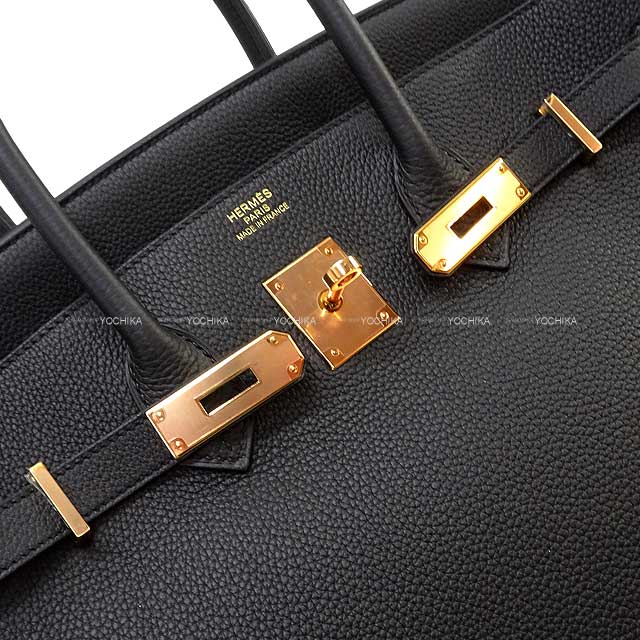 [Pre-loved] HERMES Handbag Birkin35 Noir (Black) Veau Togo Rose Gold HW Stamp Y[LIKE NEW][Authentic]