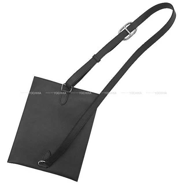 HERMES body bag Pochen plus Chaine d'ancre Cross Noir (Black) Veau Swift Silver HW Stamp B[EXCELLENT][Authentic]