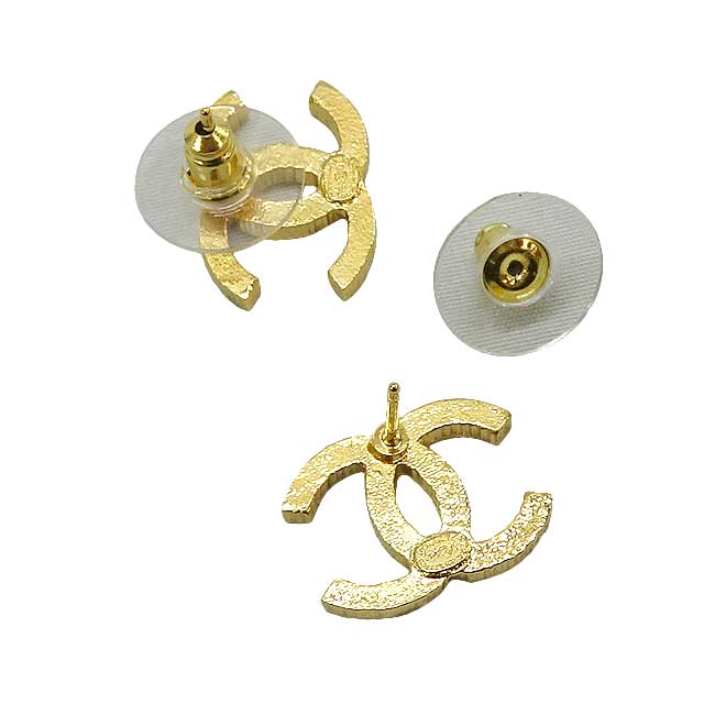 2024 Cruise New CHANEL pierced earring Coco mark Gold Gold HW ABC502[BRAND NEW][Authentic]