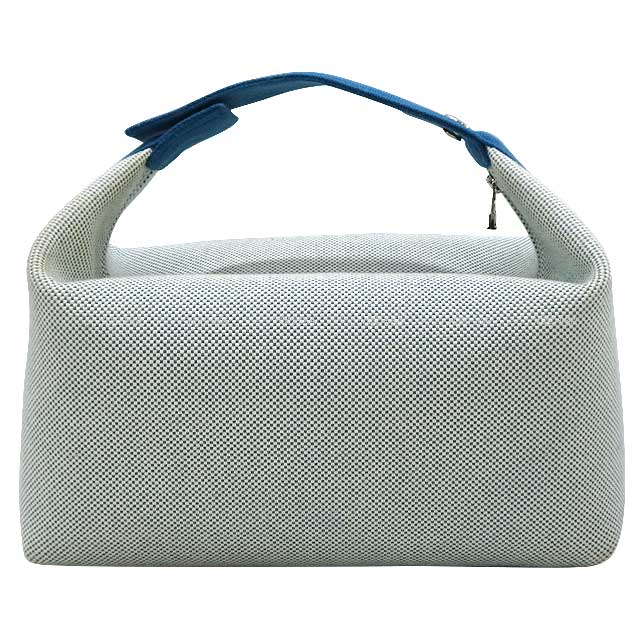 [Pre-loved] HERMES Pouch Bride a Brac Cabriole GM Bleu Nattier Toile H Silver HW[LIKE NEW][Authentic]