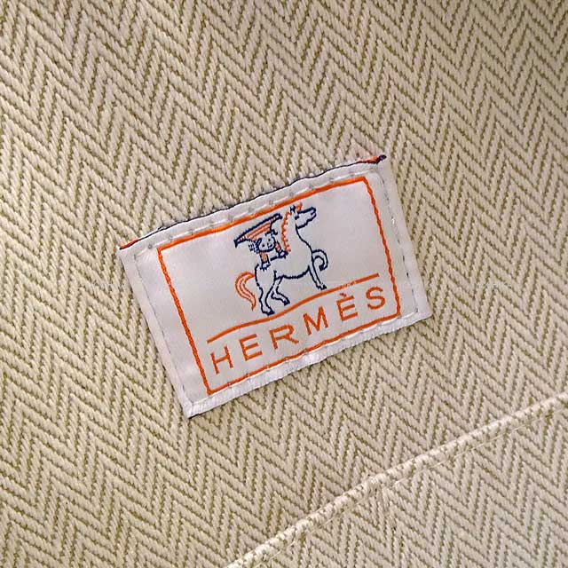 [Pre-loved] HERMES Pouch Bride a Brac Cabriole GM Bleu Nattier Toile H Silver HW[LIKE NEW][Authentic]