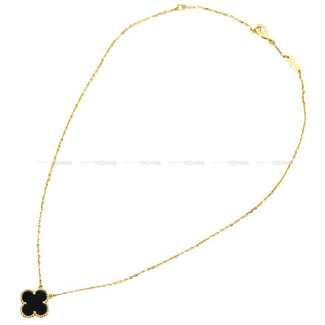 [Pre-loved] Van Cleef & Arpels necklace Vintage Alhambra Pendant K18 Gold/Onyx VCARA45800[LIKE NEW][Authentic]