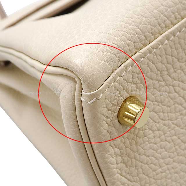 [Pre-loved] HERMES Shoulder bag Kelly28 Retourne Craie Veau Togo Gold HW Stamp T[LIKE NEW][Authentic]