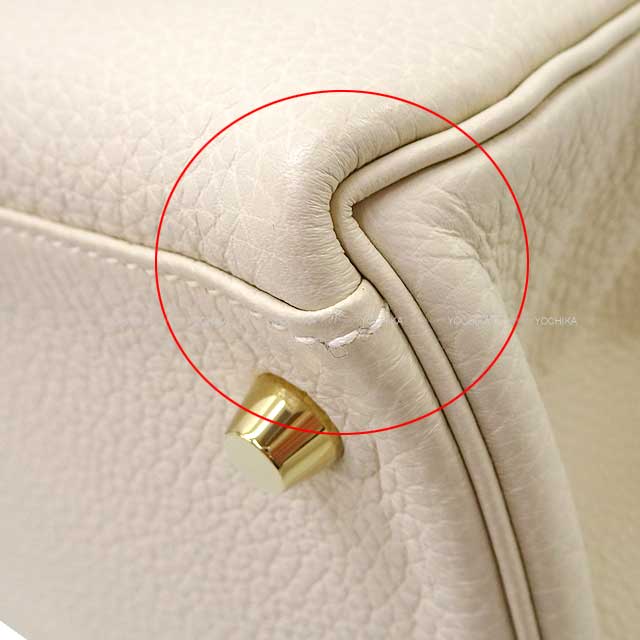 [Pre-loved] HERMES Shoulder bag Kelly28 Retourne Craie Veau Togo Gold HW Stamp T[LIKE NEW][Authentic]