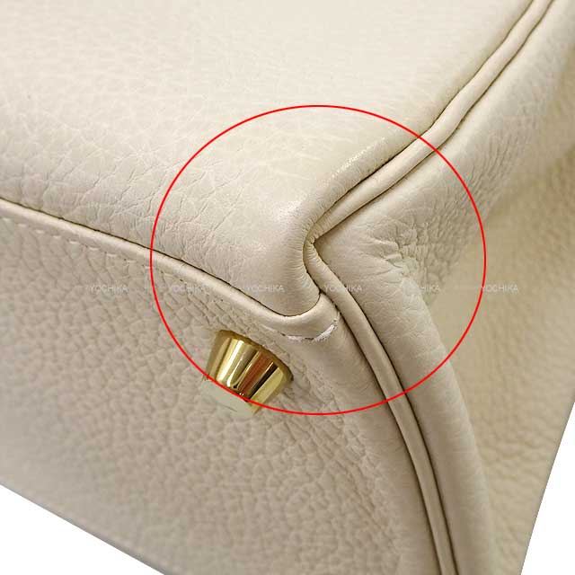 [Pre-loved] HERMES Shoulder bag Kelly28 Retourne Craie Veau Togo Gold HW Stamp T[LIKE NEW][Authentic]