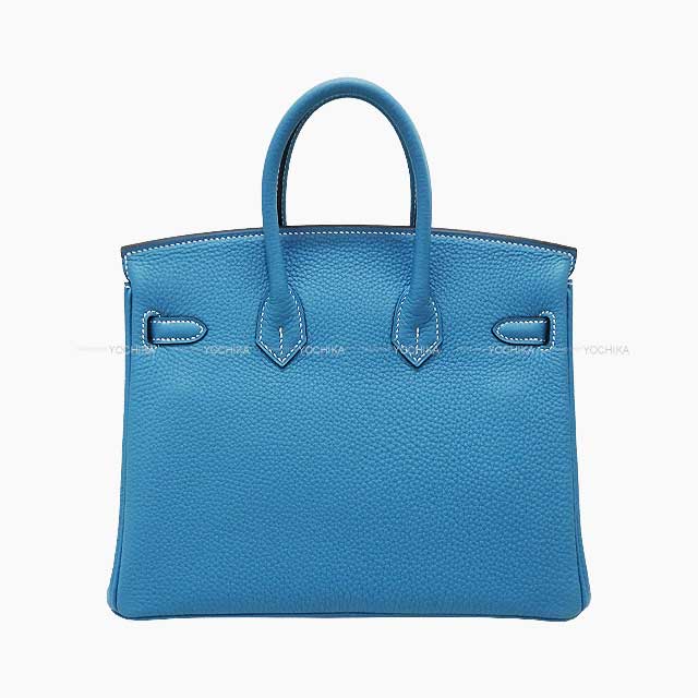 HERMES Handbag Birkin25 New Bleu Jean Veau Jonathan Silver HW Stamp W[BRAND NEW][Authentic]