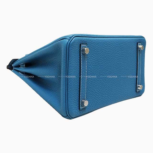 HERMES Handbag Birkin25 New Bleu Jean Veau Jonathan Silver HW Stamp W[BRAND NEW][Authentic]