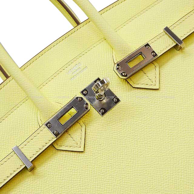 HERMES Handbag Birkin25 Sellier Jaune Milton Veau Epsom Silver HW Stamp B[BRAND NEW][Authentic]