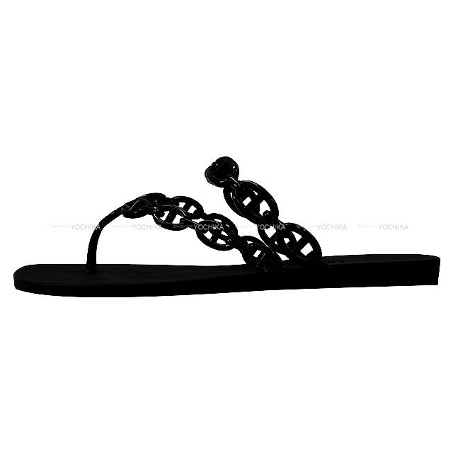 HERMES sandals Island #37 Noir (Black) 2024SS NEW Thermo Polyurethane[EXCELLENT][Authentic]