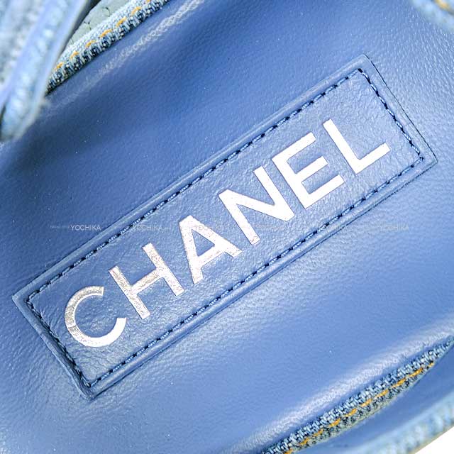 2023 Pre Collection CHANEL sandals shoes Ladies Sports sandals COCO Button logo Blue Denim #36 G35927[BRAND NEW][Authentic]