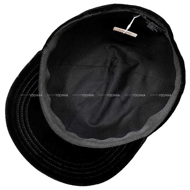 2022 AW CHANEL cap Ladies Coco mark #L Noir (Black) Viscose/Flat Visor/Silk Champagne Gold HW AA8595[EXCELLENT][Authentic]