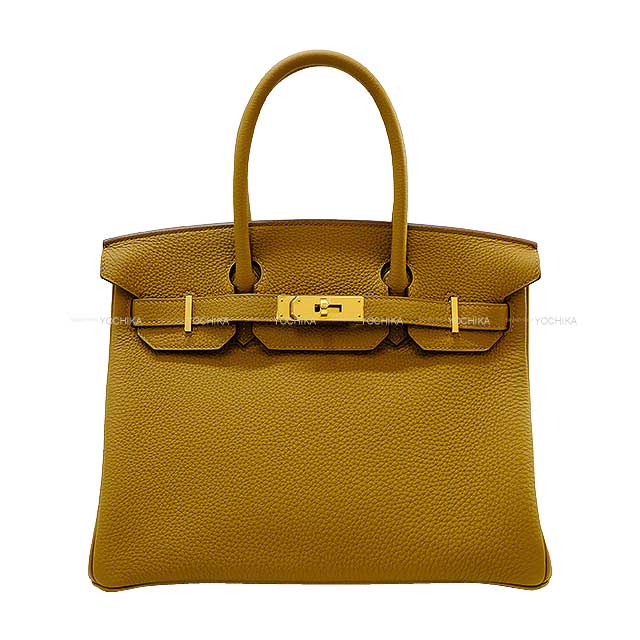 HERMES Handbag Birkin30 Bronze dore Veau Jonathan Gold HW Stamp Y[EXCELLENT][Authentic]