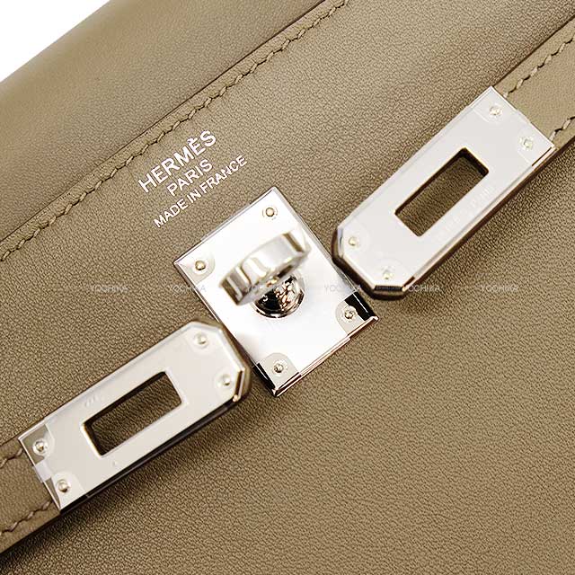 HERMES Shoulder bag Kelly Moove Etoupe Veau Swift Silver HW Stamp W[BRAND NEW][Authentic]