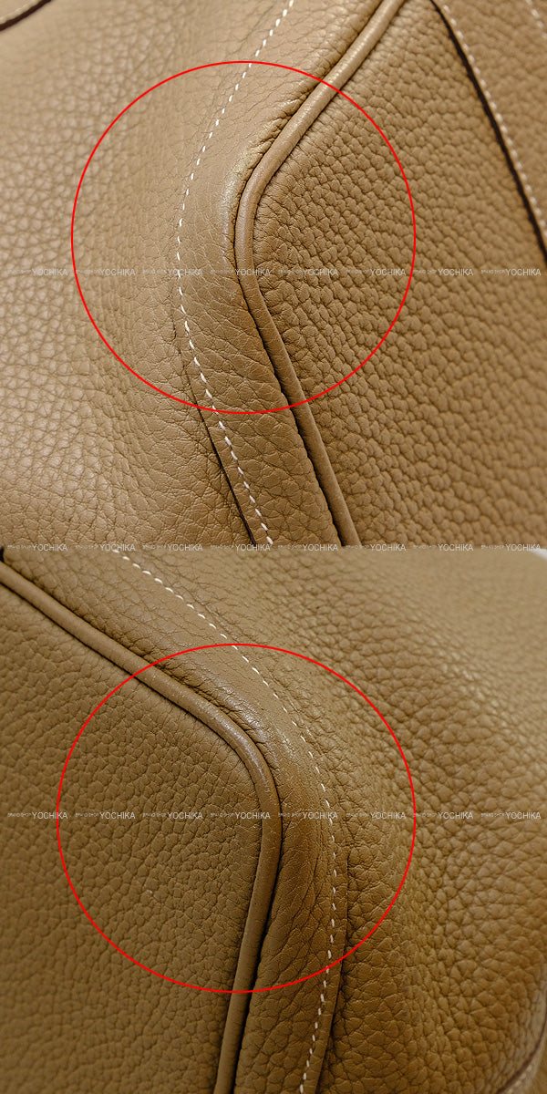 [Pre-loved] HERMES tote bag Garden Party 36 PM Etoupe Veau Negonda Silver HW Stamp C[USED AB][Authentic]