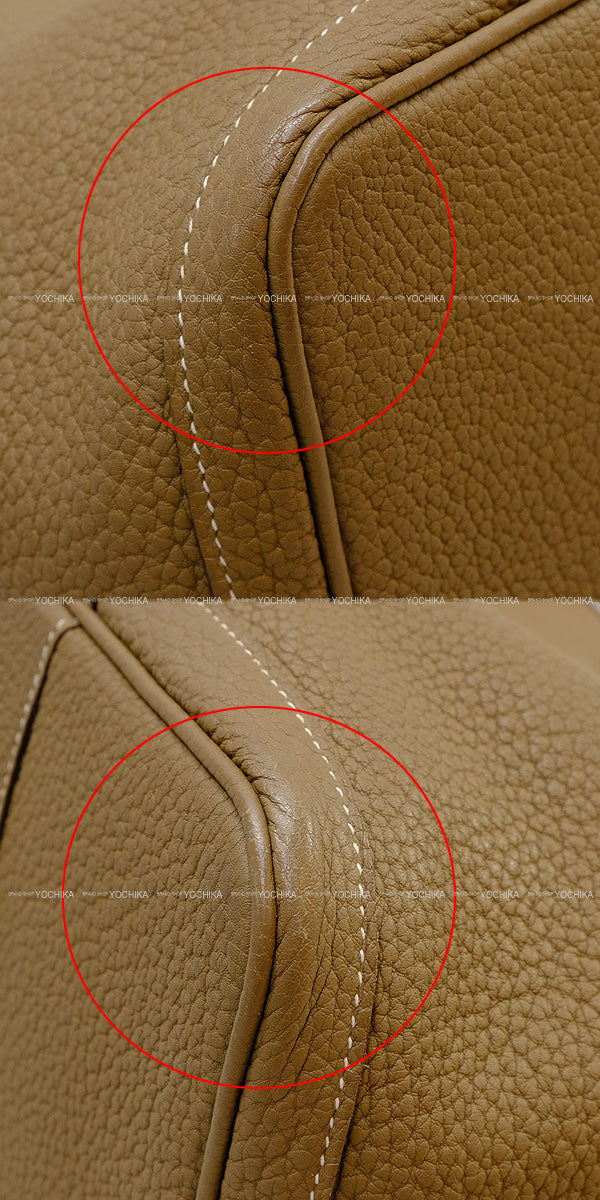 [Pre-loved] HERMES tote bag Garden Party 36 PM Etoupe Veau Negonda Silver HW Stamp C[USED AB][Authentic]